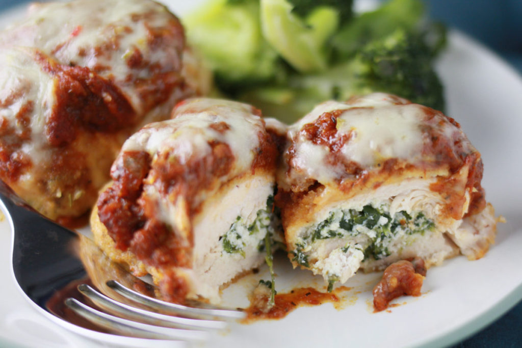 Spinach Stuffed Chicken Parm