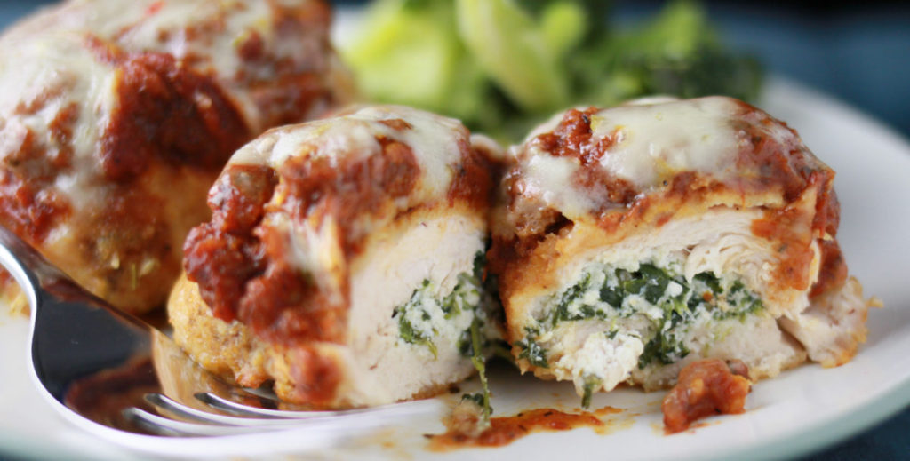 Spinach Stuffed Chicken Parm