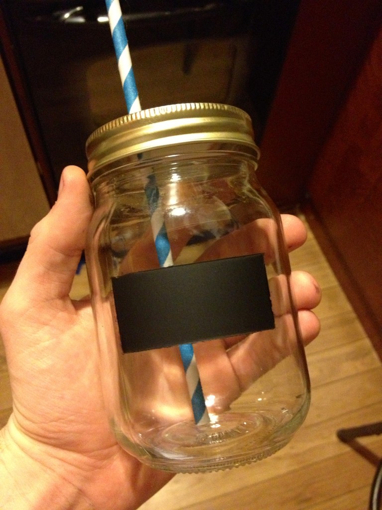 Chalkboard Paint Mason Jar Tumbler