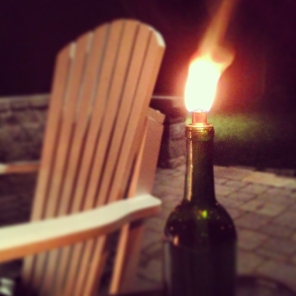 Wine Bottle Citronella Candles