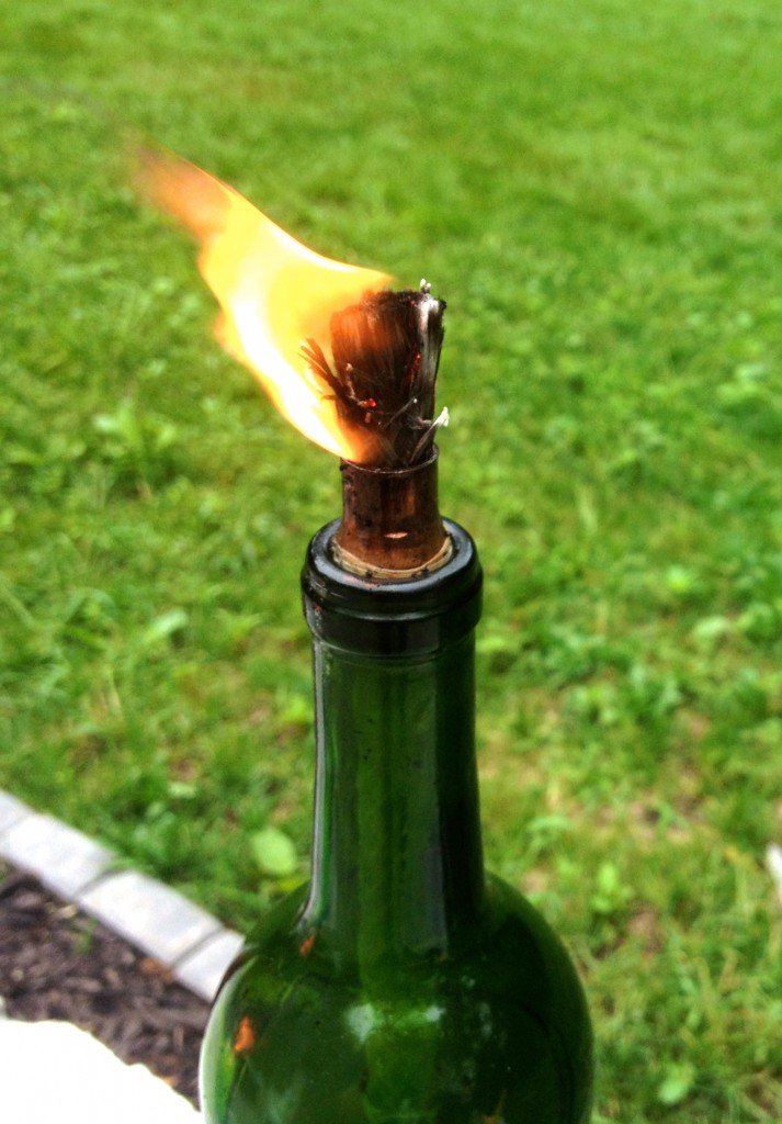 Wine Bottle Citronella Candles