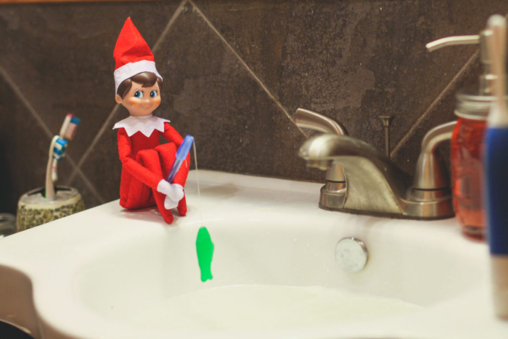 Elf on the Shelf Fishing