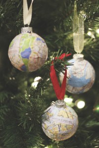 DIY Map Ornaments