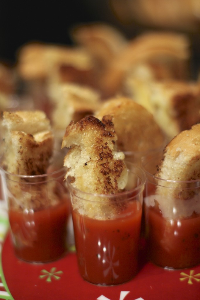 Grilled Cheese and Tomato Soup Shooters