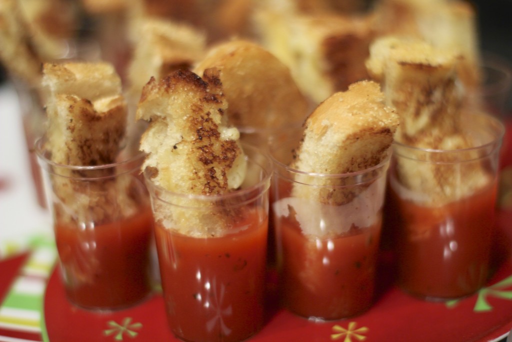 Grilled Cheese and Tomato Soup Shooters