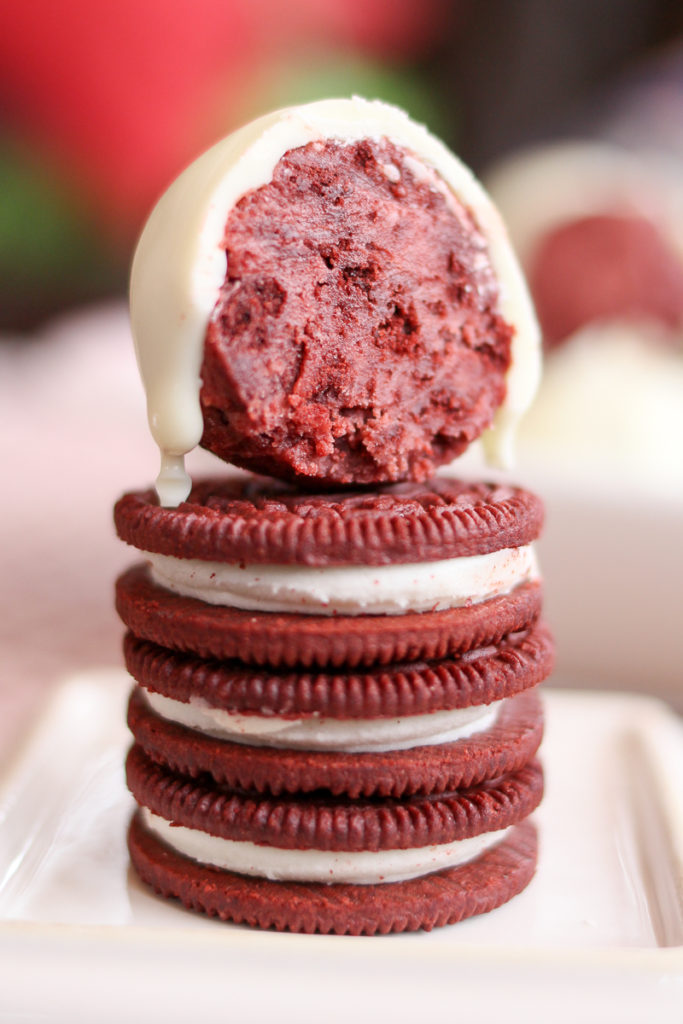 Red Velvet Oreo Truffles