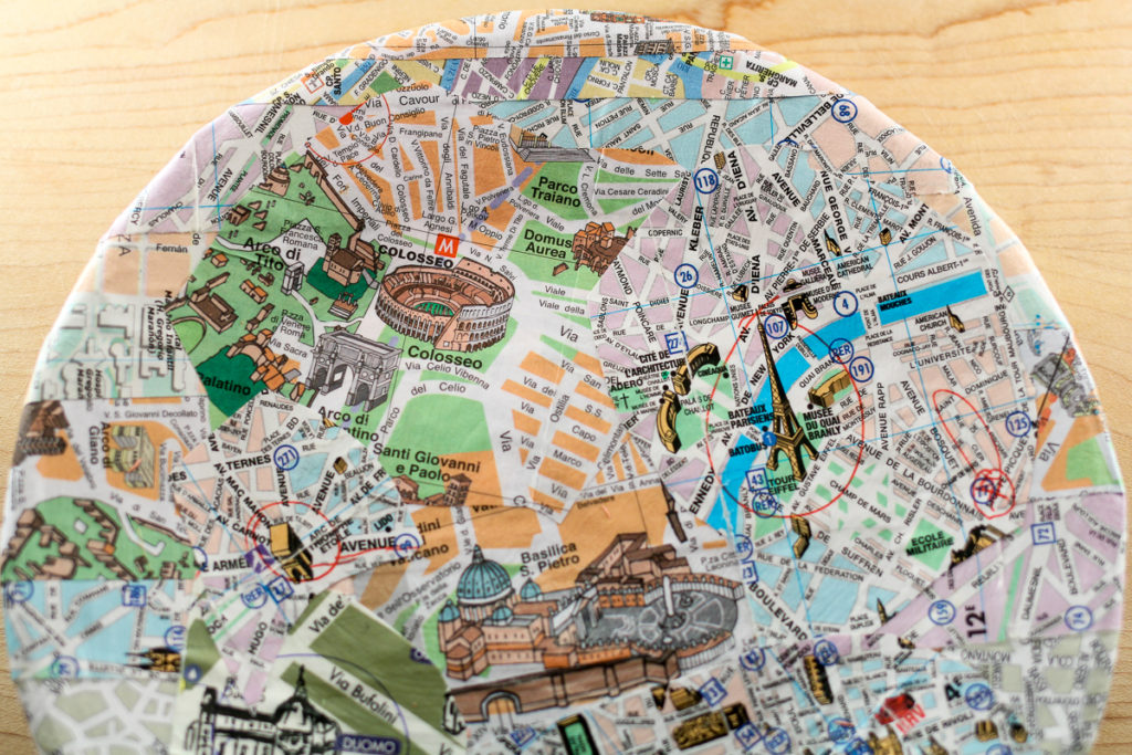 DIY Paper Map Plate