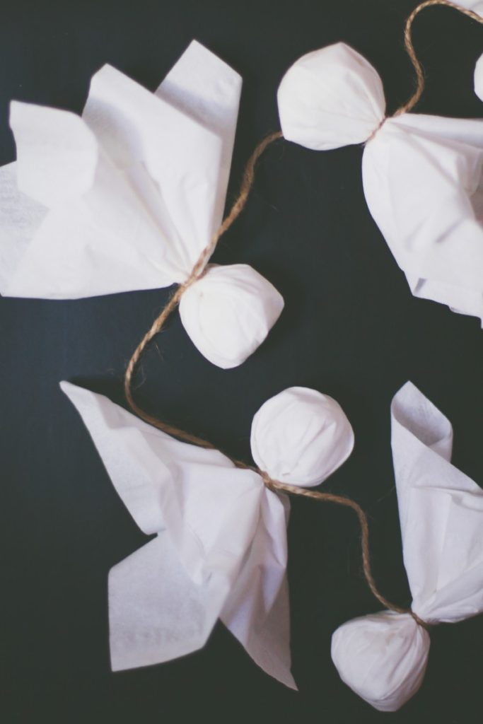 Tissue Ghost Garland