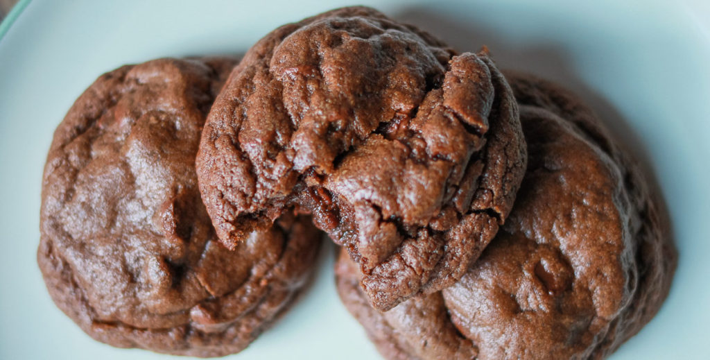 French Vanilla Chewy Double Chocolate Chip Cookies