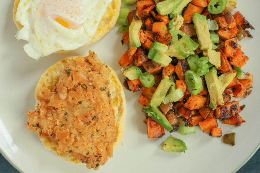 A Crunchy Fried Chicken Brunch with Buttery Biscuits and Hash