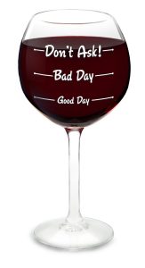 'How Was Your Day' Wine Glass