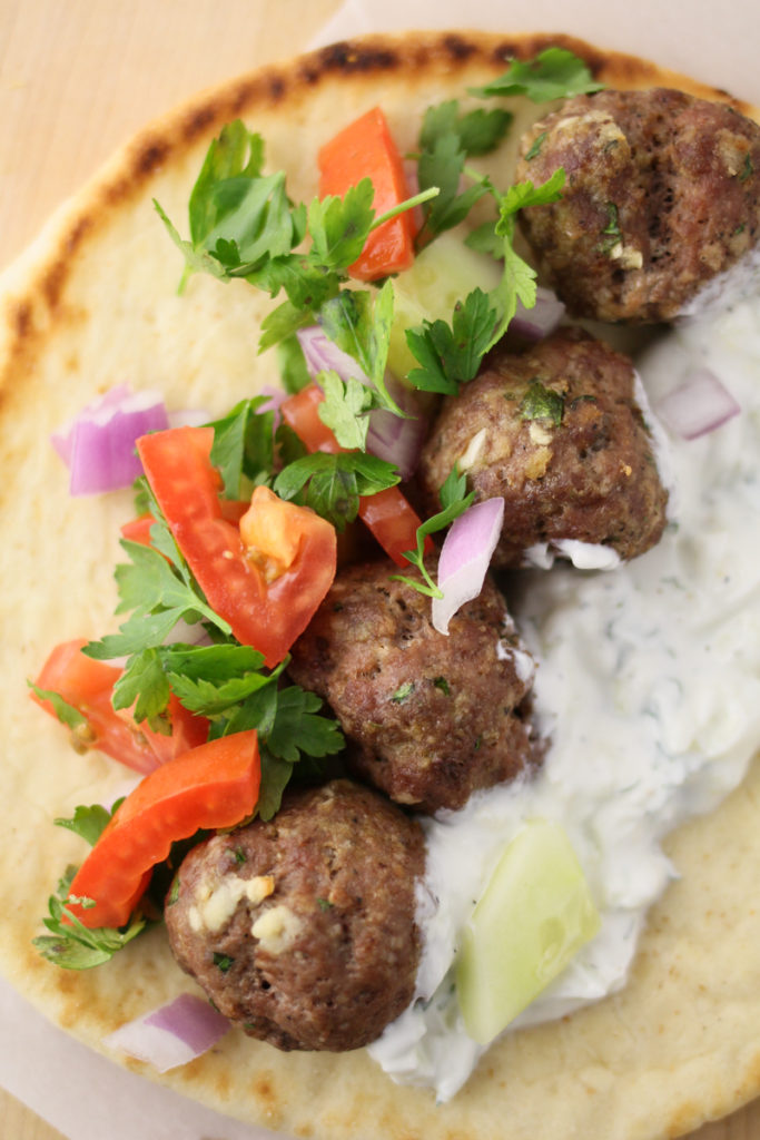 Mediterranean Meatball Gyros