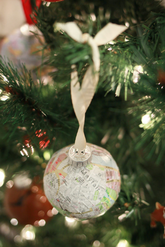 DIY London Map Ornament to Remember Our Trip Across the Pond