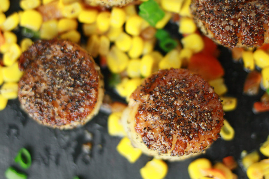 Perfect Seared Scallops and Warm Corn Salad: Cooking Through Cravings