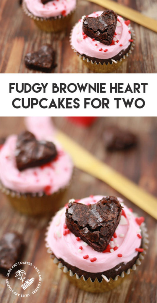 Brownie Heart Cupcakes