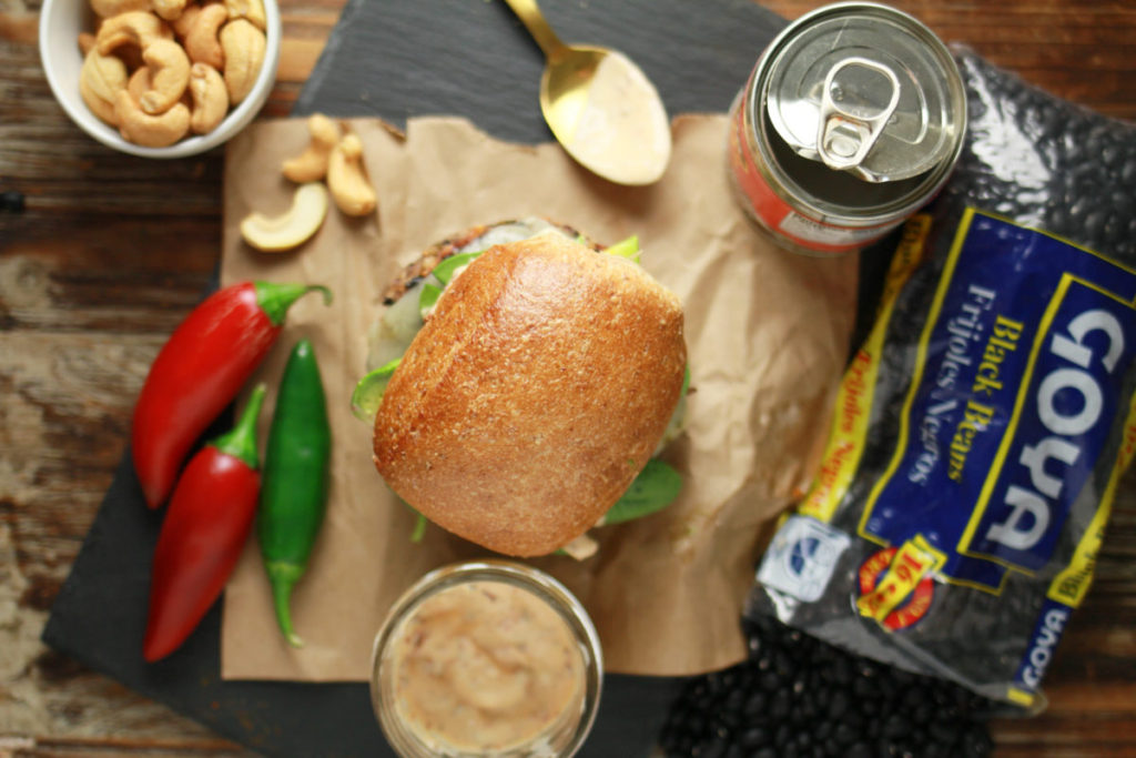 Black Bean Burger with Chipotle Mayo