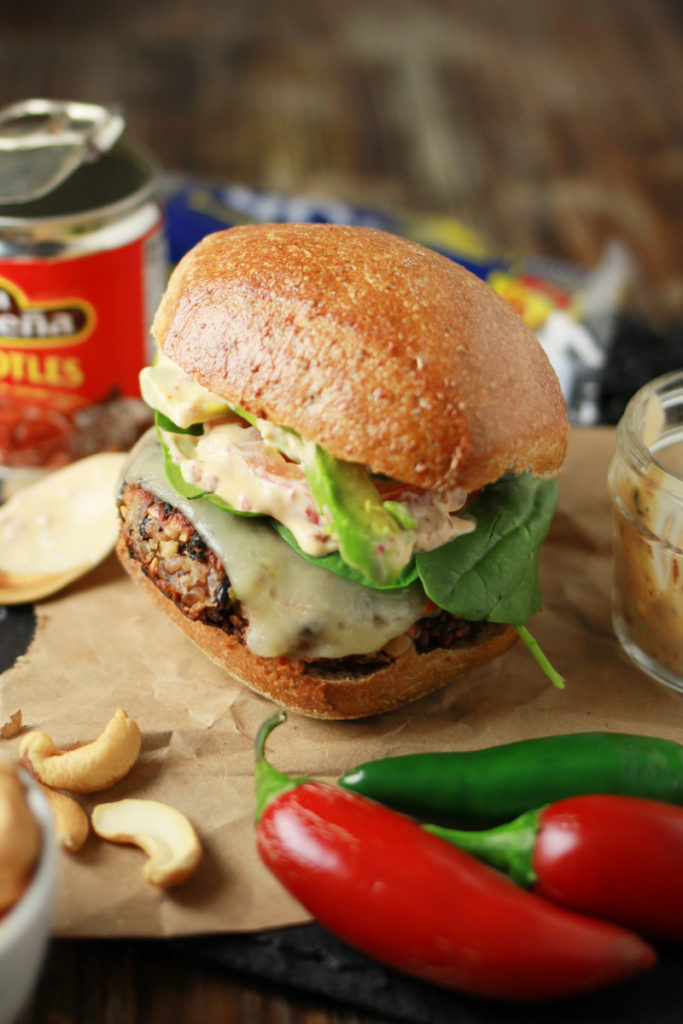 Black Bean Burger with Chipotle Mayo