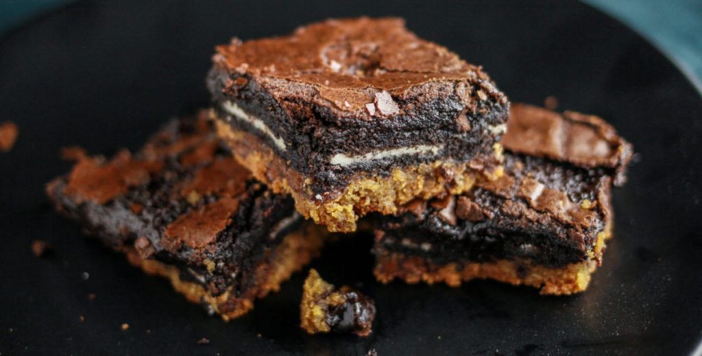 Oreo Cookie Dough Brownies