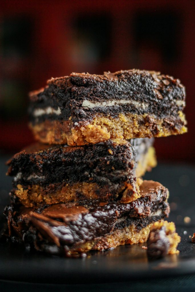 Oreo Cookie Dough Brownies