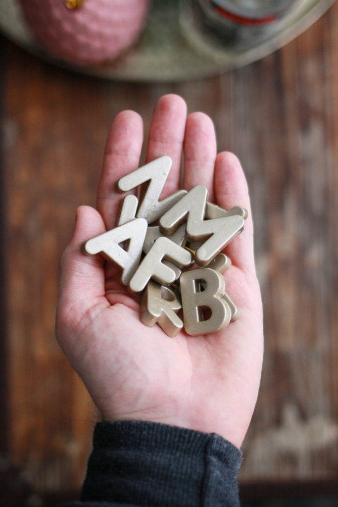 Metallic Alphabet Magnets