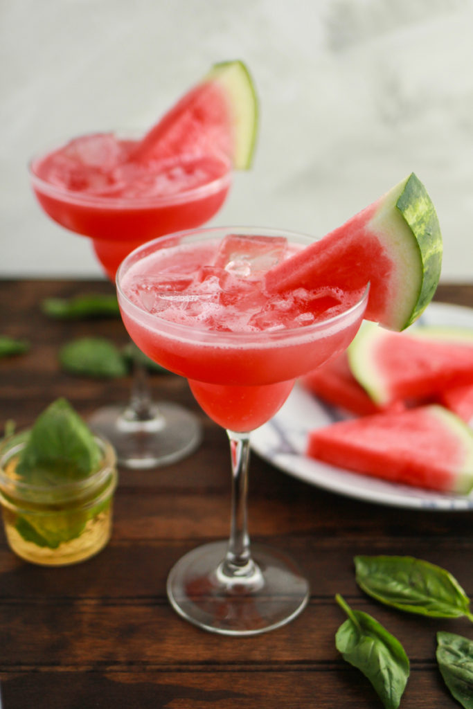 Watermelon Basil Margaritas