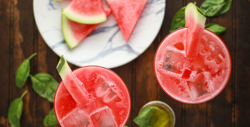 Watermelon Basil Margaritas