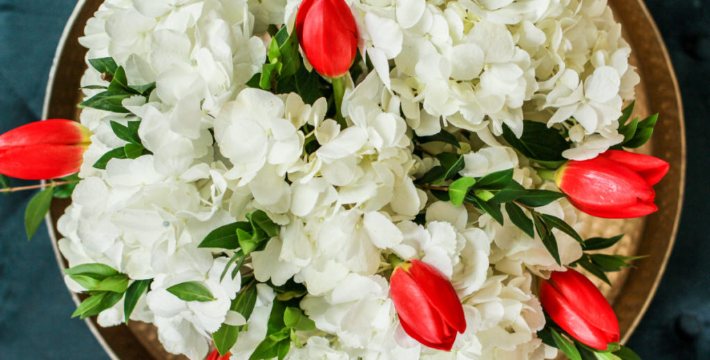 Holiday Flower Centerpiece.