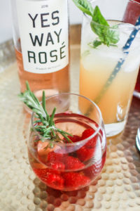 Rosé with Rosemary and Raspberries