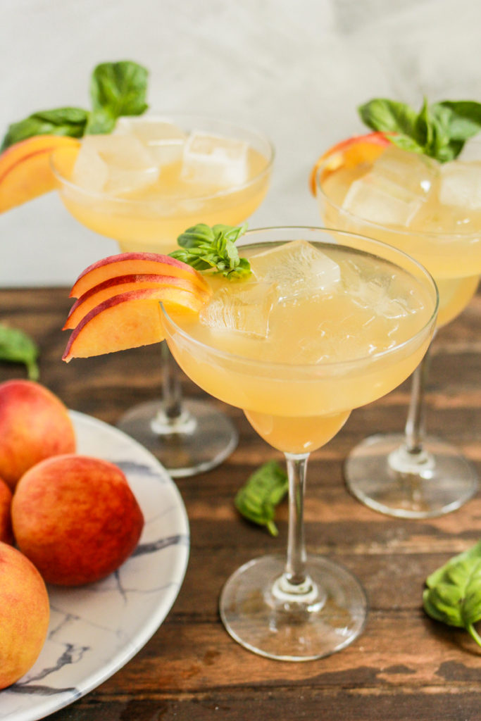 Peach Basil Margaritas