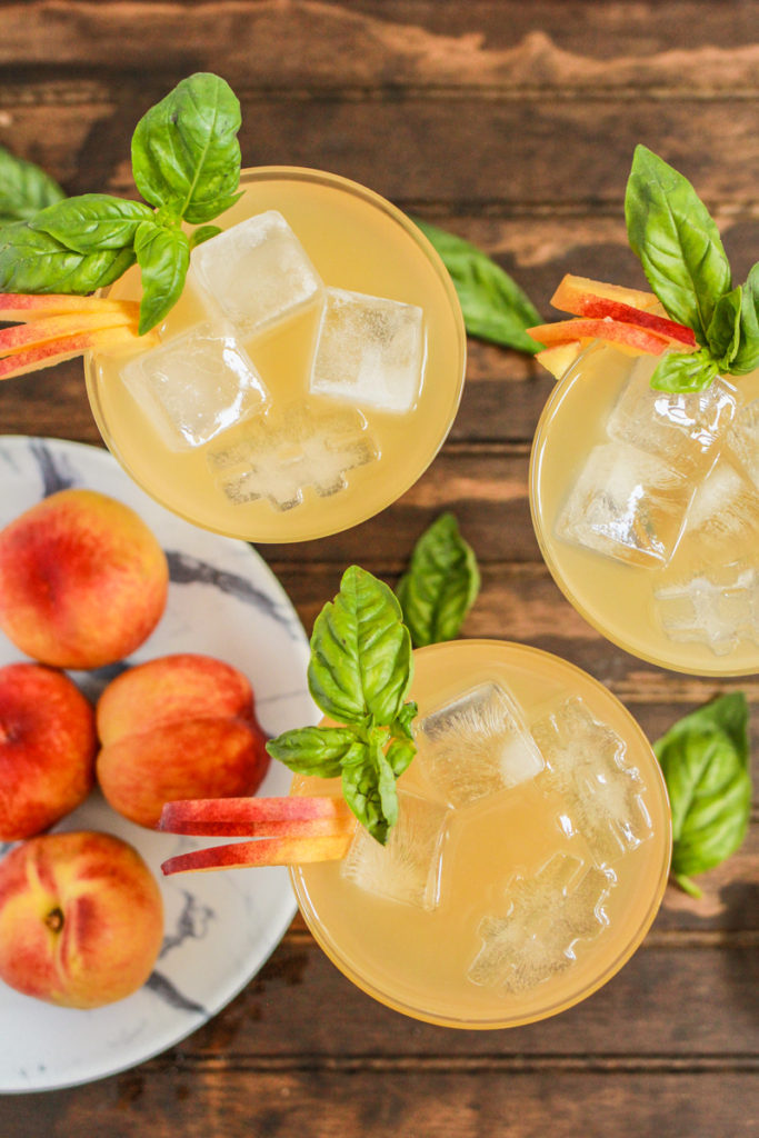 Peach Basil Margaritas