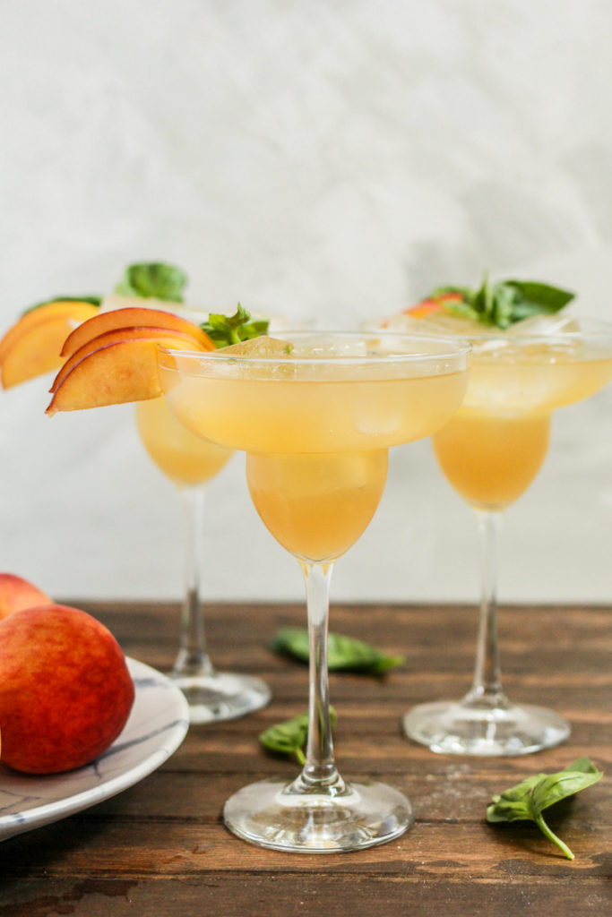 Peach Basil Margaritas