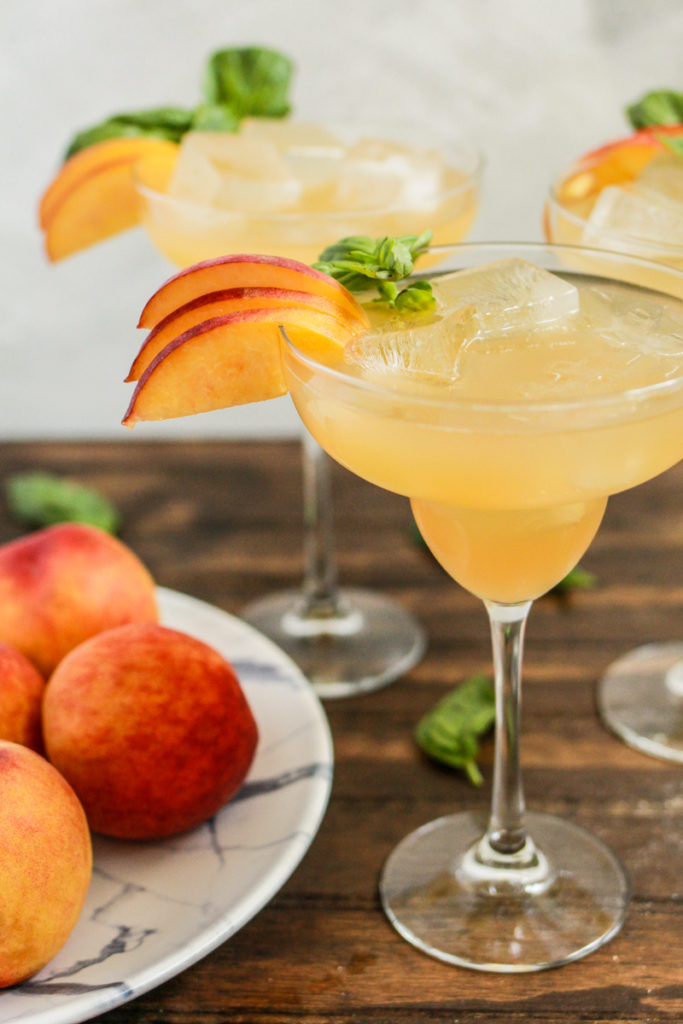 Peach Basil Margaritas