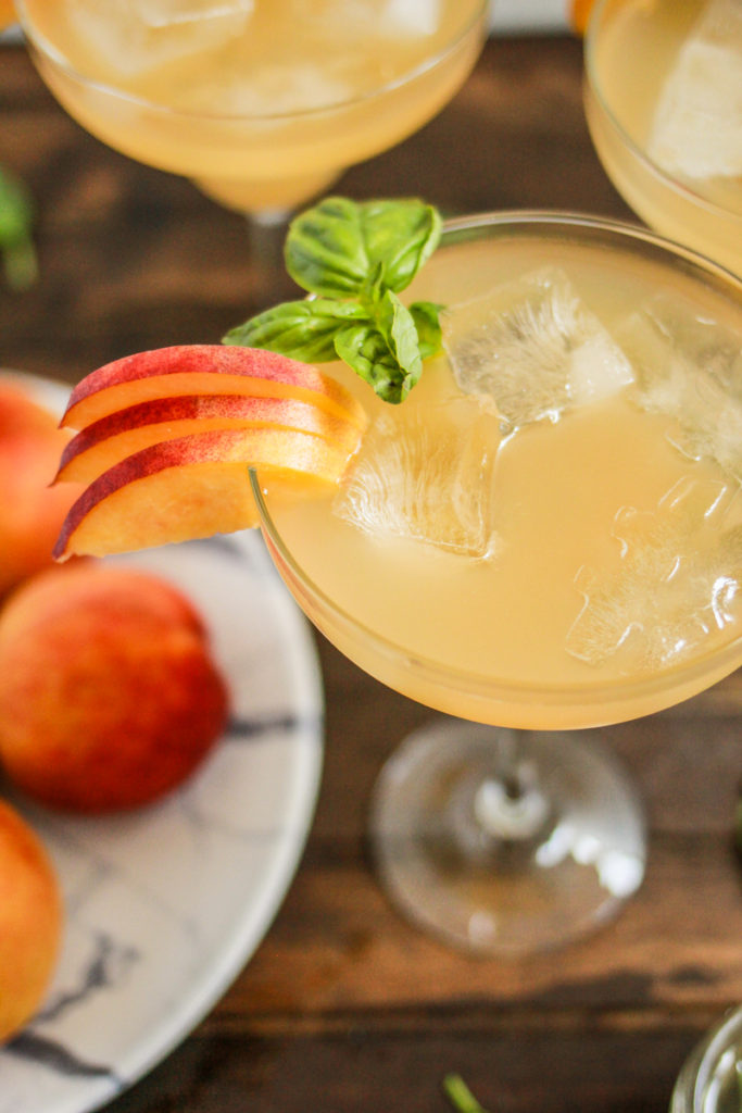 Peach Basil Margaritas