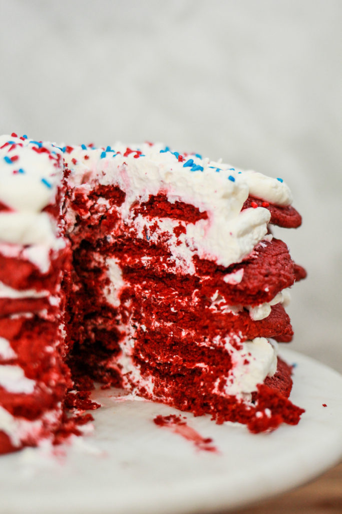 Red Velvet Icebox Cake