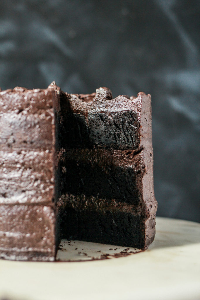 Black Chocolate Cake