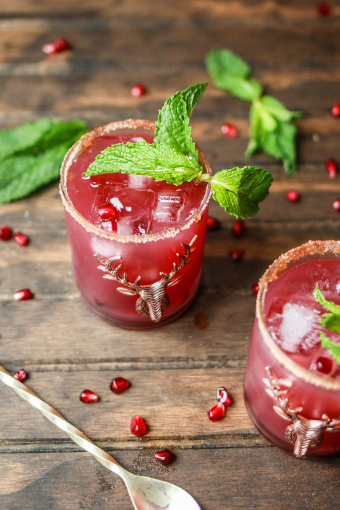 Cinnamon-Spiced Pomegranate Margaritas