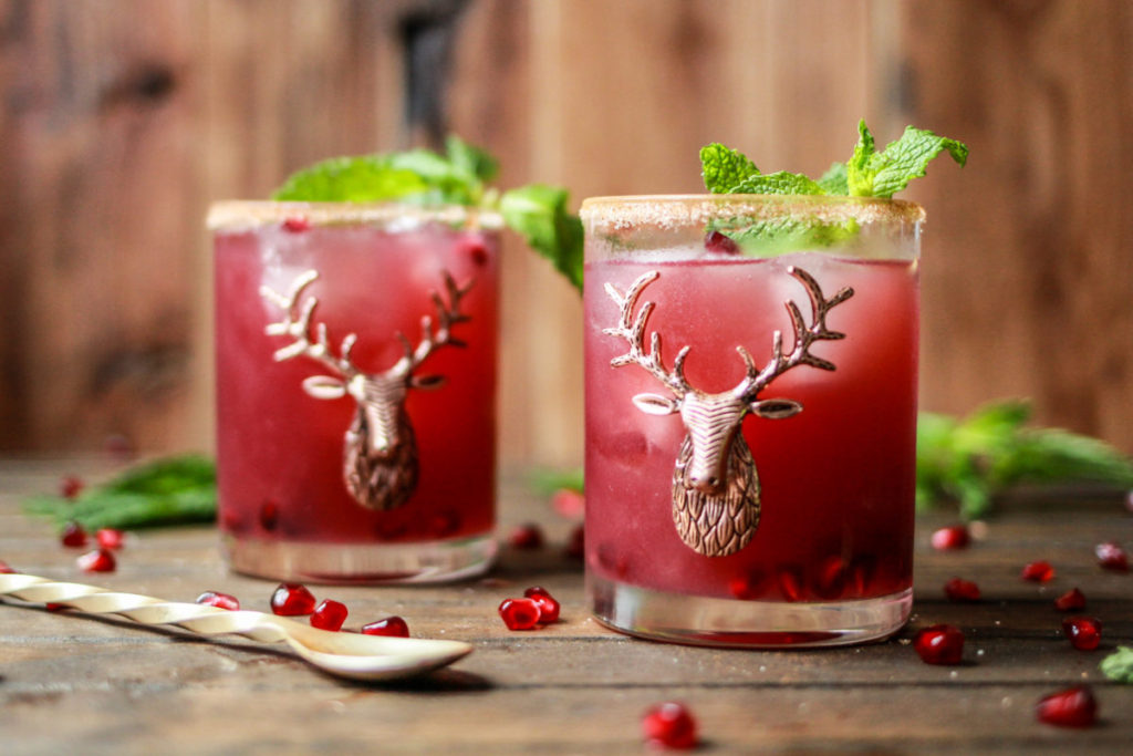 Cinnamon-Spiced Pomegranate Margaritas