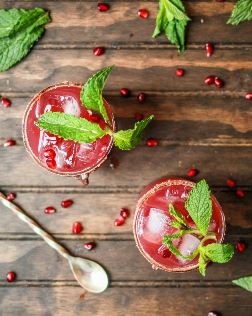 Cinnamon-Spiced Pomegranate Margaritas