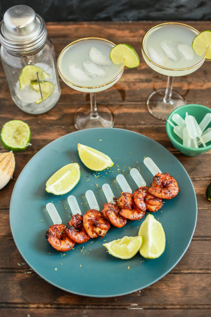 Tequila Lime Shrimp with Margarita Pipettes