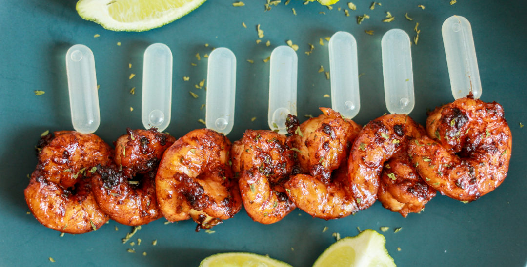 Tequila Lime Shrimp with Margarita Pipettes