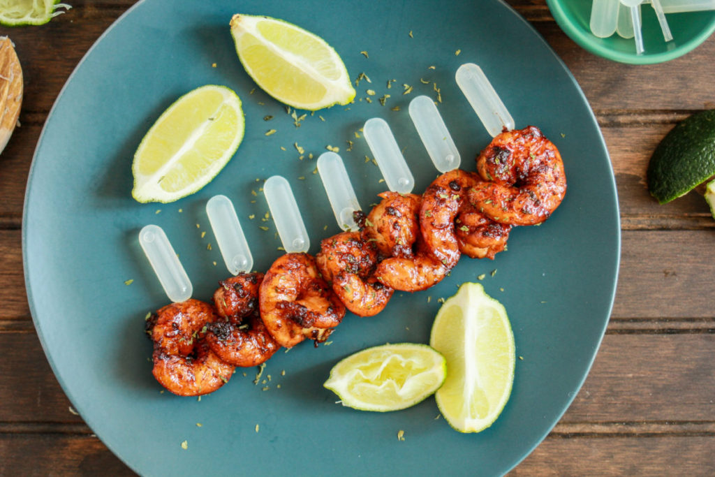 Tequila Lime Shrimp with Margarita Pipettes