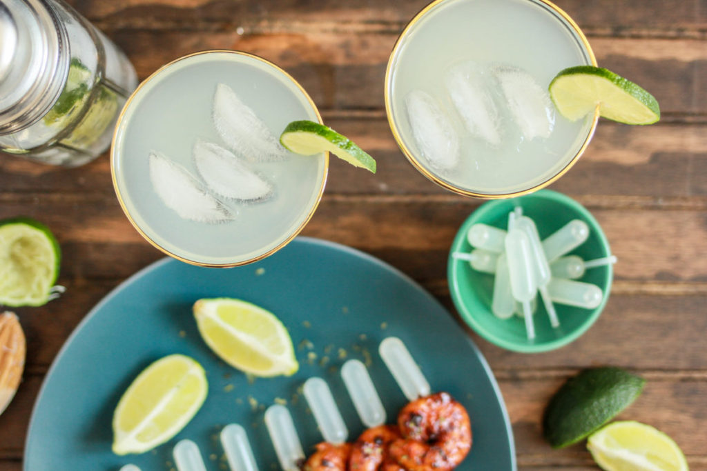 Tequila Lime Shrimp with Margarita Pipettes