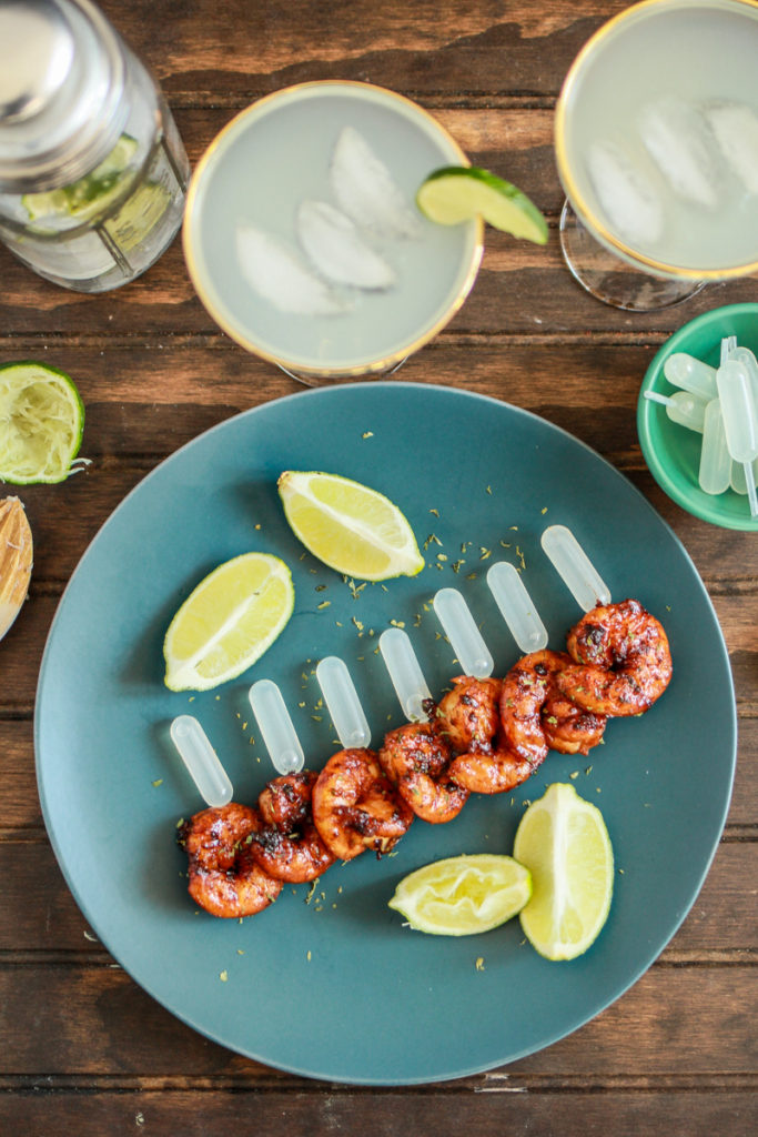 Tequila Lime Shrimp with Margarita Pipettes