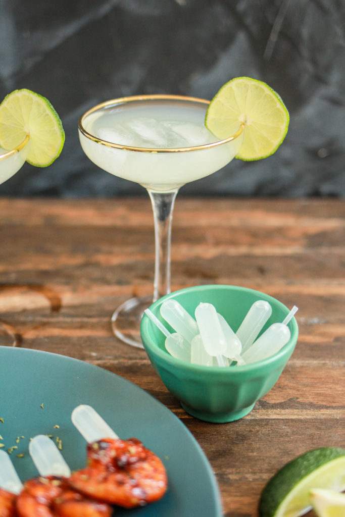 Tequila Lime Shrimp with Margarita Pipettes