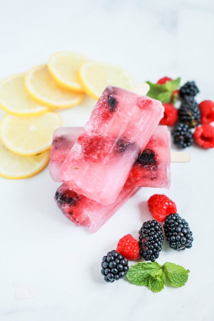 Huckleberry Lemonade Popsicles