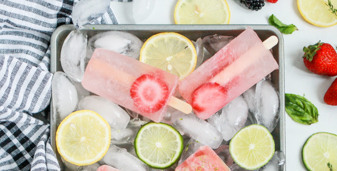 Strawberry Lemonade Popsicles