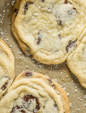 Giant Crinkled Chocolate Chip Cookies