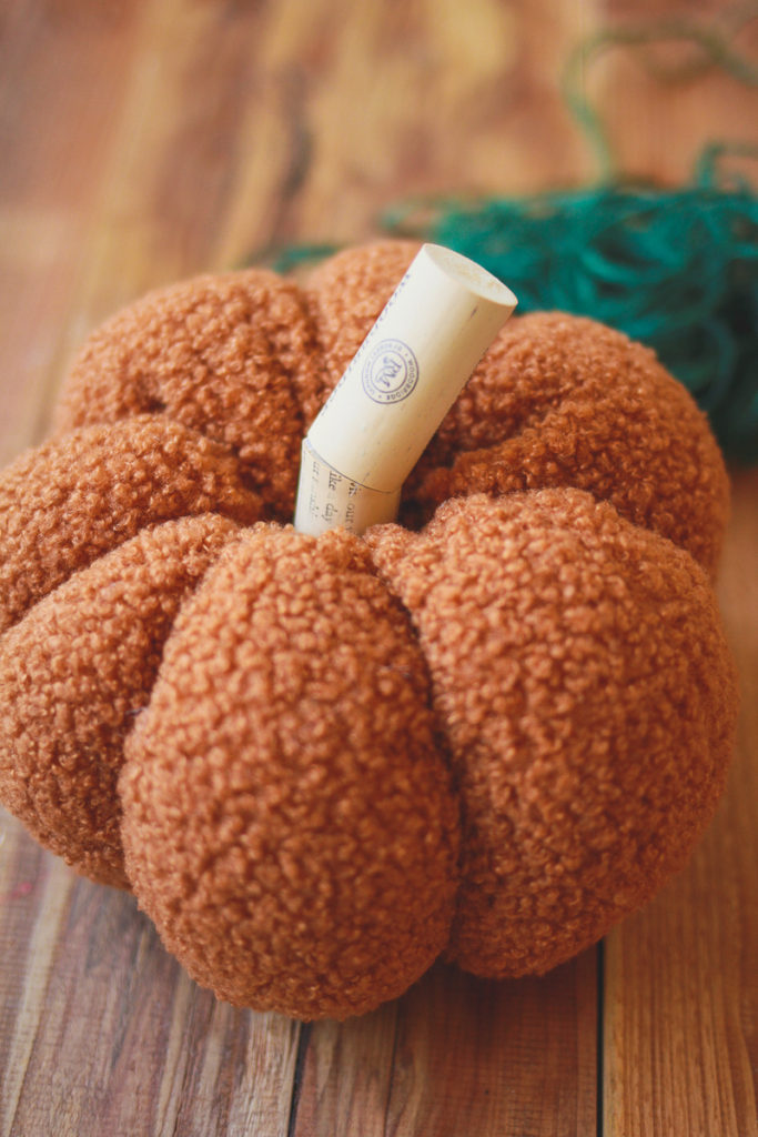 Pumpkin with a cork stem