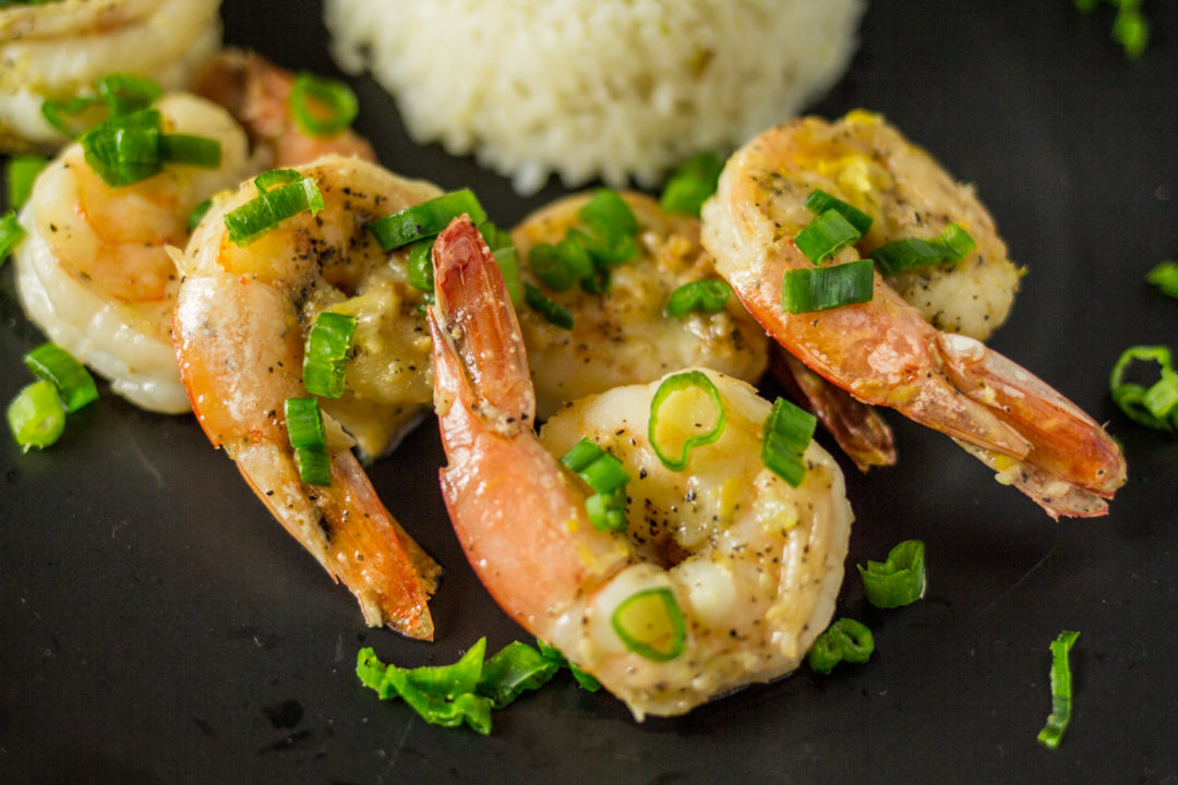 Garlic Shrimp and coconut rice