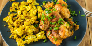 Pineapple Chicken and Turmeric Cauliflower